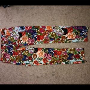Bright floral pants